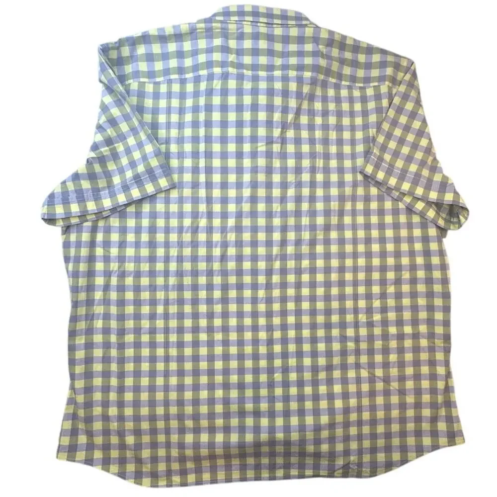 Banana Republic XL Gingham Utility Short Sleeve Plaid Button Up Shirt